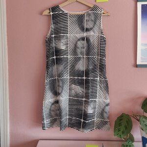 Modern work wear art pattern A-line dress